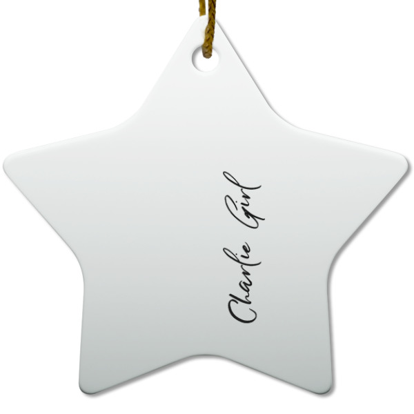 Custom Design - Ceramic Flat Ornament - Star (Front)