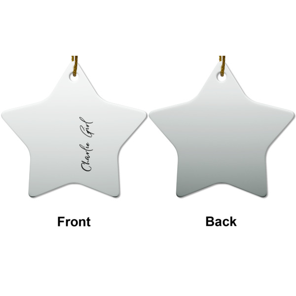 Custom Design - Ceramic Flat Ornament - Star Front & Back (APPROVAL)
