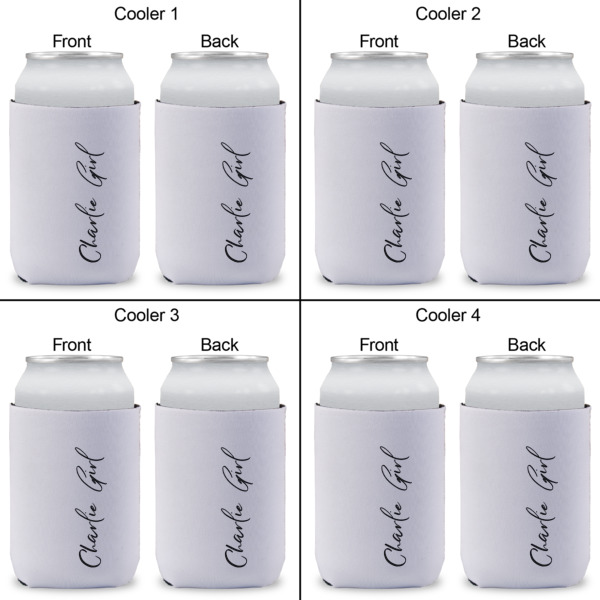 Custom Design - Can Cooler - Standard 12oz - Set of 4 - Front & Back