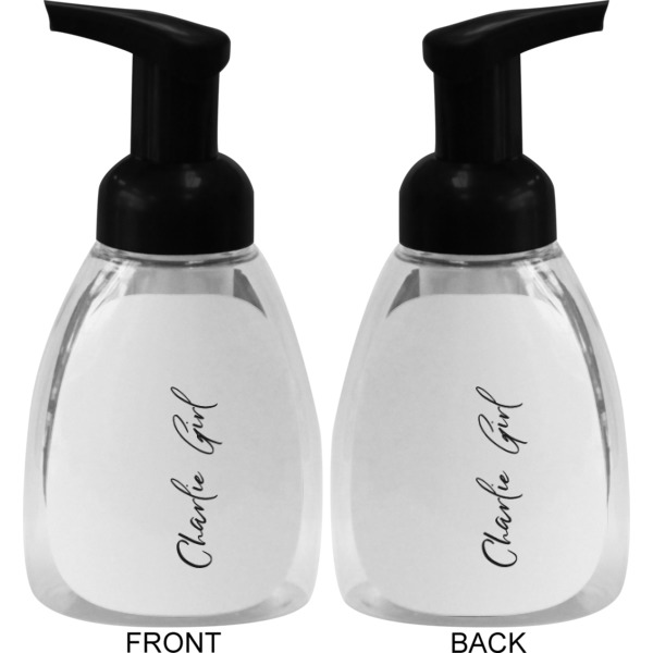 Custom Design - Foam Soap Bottle - Black - Front & Back