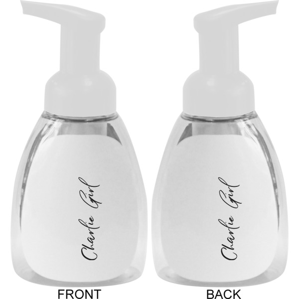 Custom Design - Foam Soap Bottle - White - Front & Back