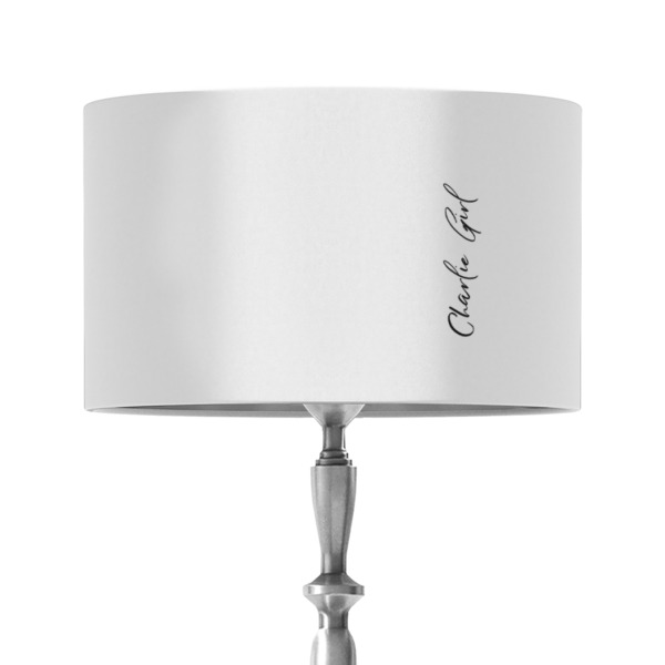 Custom Design - 12" Drum Lampshade - ON STAND (Fabric)