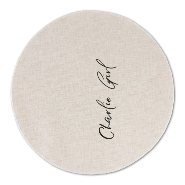 Custom Design - Round Linen Placemats - FRONT (Double Sided)