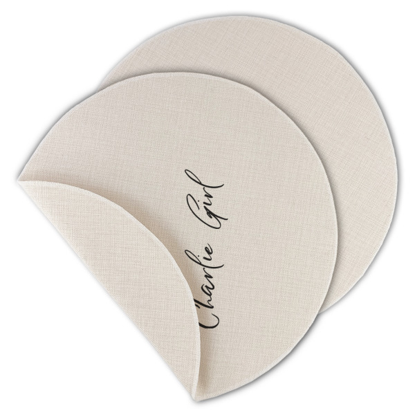 Custom Design - Round Linen Placemats - MAIN (Single Sided)
