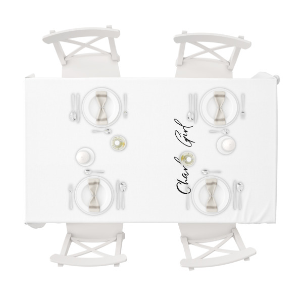 Custom Design - Tablecloths (58"x102") - TOP VIEW (with plates)