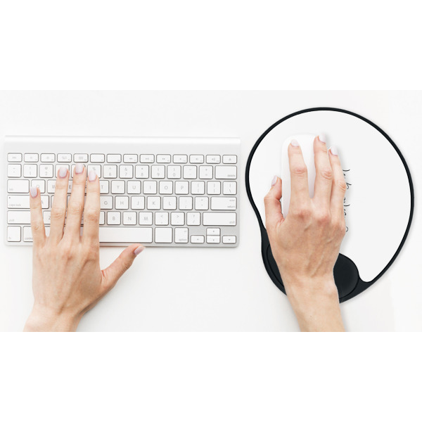 Custom Design - Mouse Pad with Wrist Rest - LIFESYTLE 2 (in use)