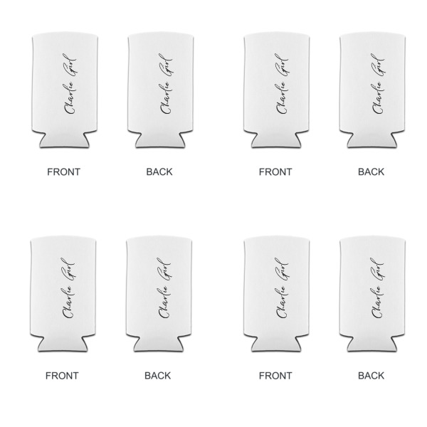 Custom Design - Can Cooler - Tall 12oz - Set of 4 - Front & Back