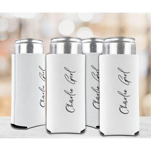 Custom Design - Can Cooler - Tall 12oz - Set of 4 - In Context