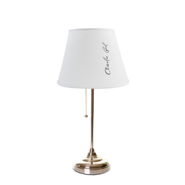 Custom Design - Poly Film Empire Lampshade - On Stand