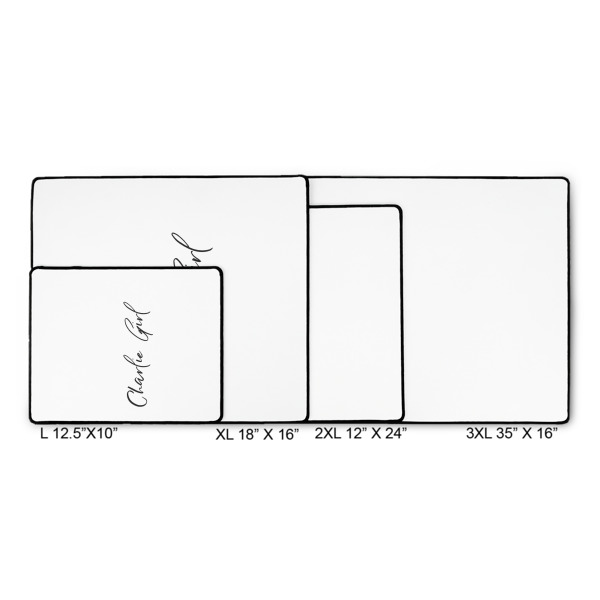 Custom Design - Gaming Mats - Size Chart