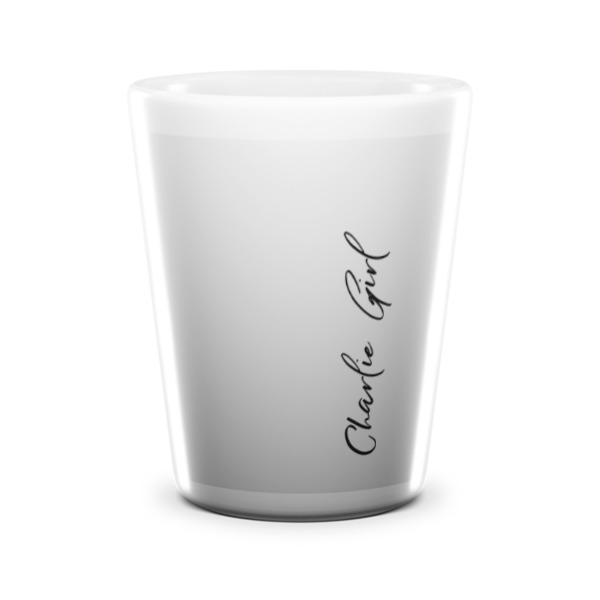 Custom Design - Ceramic Shot Glass - White - Front