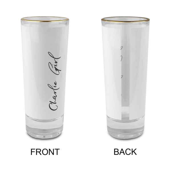 Custom Design - Glass Shot Glass - 2oz - Single - Front & Back