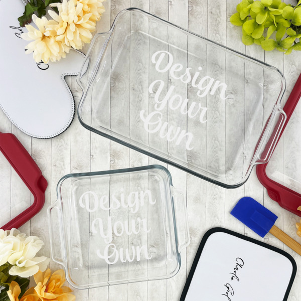 Custom Design - Glass Baking Dish Set - Lifestyle