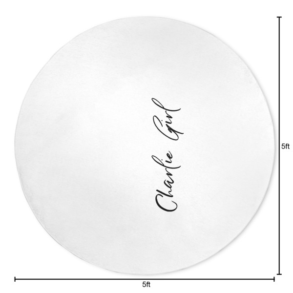 Custom Design - Round 5ft Indoor Rug - Dimensions