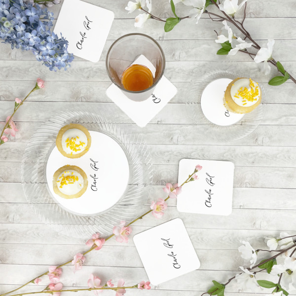 Custom Design - Plastic Party Dinner Plates - In Context