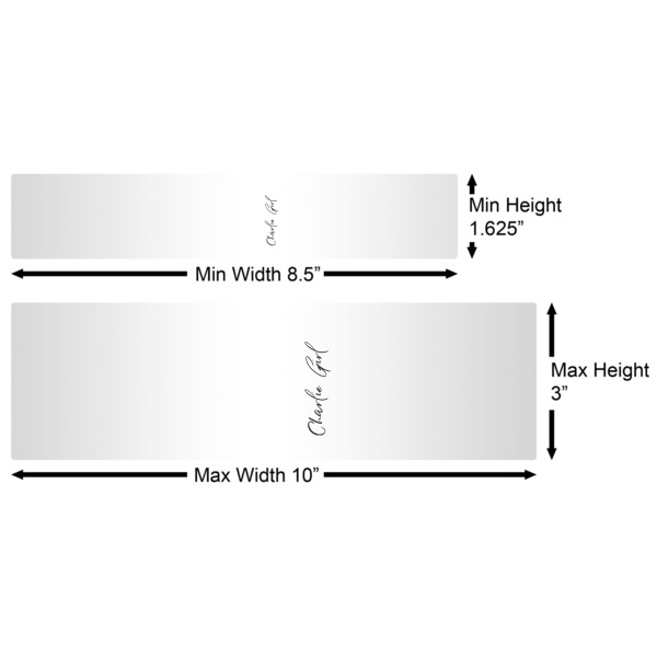 Custom Design - Water Bottle Labels w/ Dimensions