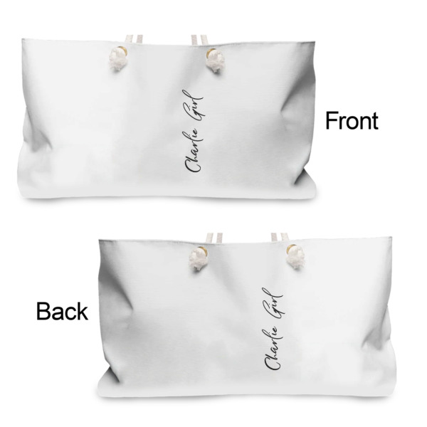 Custom Design - Large Rope Tote - From & Back View