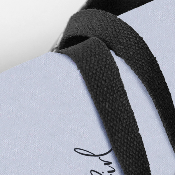 Custom Design - Closeup of Tote w/Black Handles