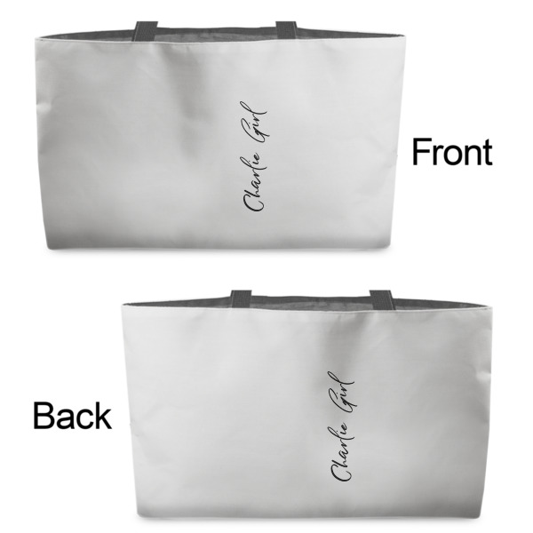 Custom Design - Tote w/Black Handles - Front & Back Views