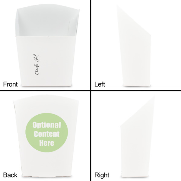 Custom Design - French Fry Favor Box - Front & Back View