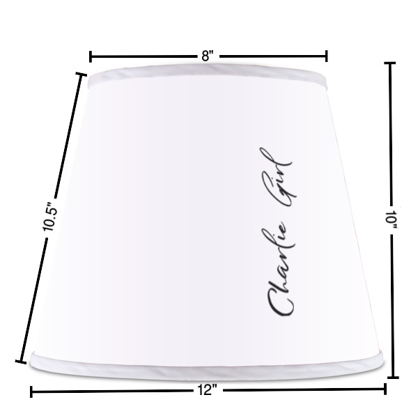 Custom Design - Poly Film Empire Lampshade - Dimensions
