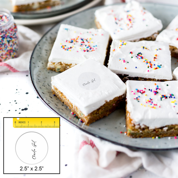 Custom Design - Printed Icing Circle - Medium - In Context