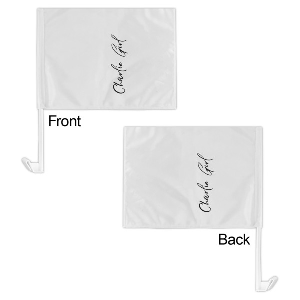 Custom Design - Car Flag - 11" x 8" - Front & Back View