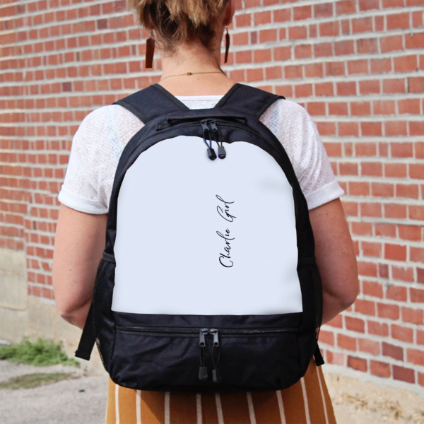 Custom Design - Large Backpack - Black - On Back