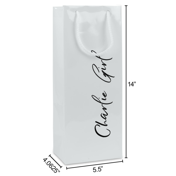 Custom Design - Wine Gift Bag - Dimensions