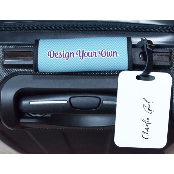 Custom Design - Metal Luggage Tag & Handle Wrap - In Context