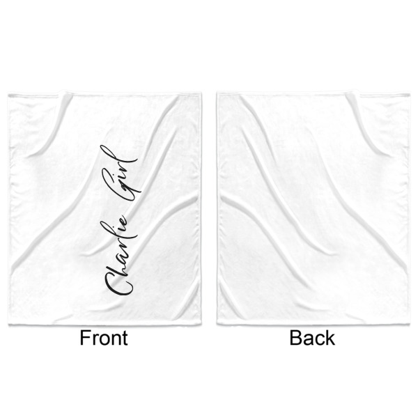 Custom Design - Minky Blanket - 50"x60" - Single Sided - Front & Back