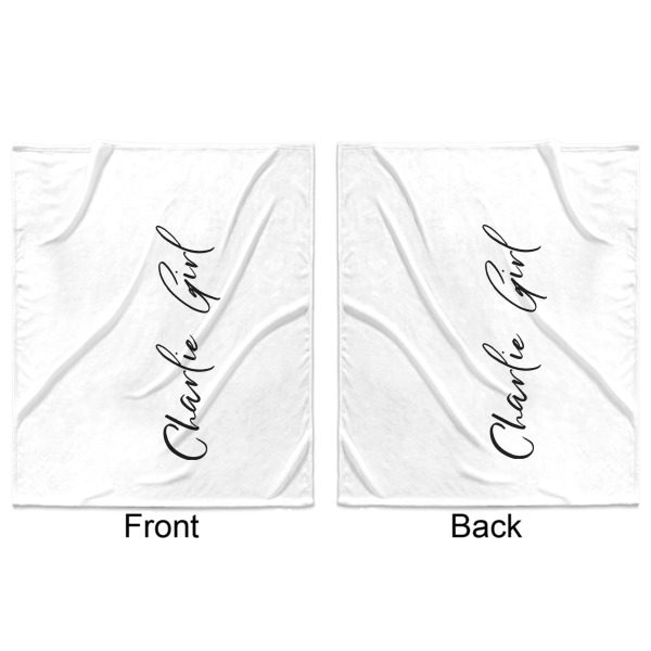 Custom Design - Minky Blanket - 50"x60" - Double Sided - Front & Back