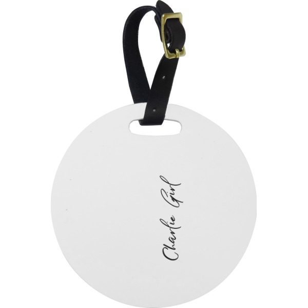 Custom Design Your Own Plastic Luggage Tag - Round