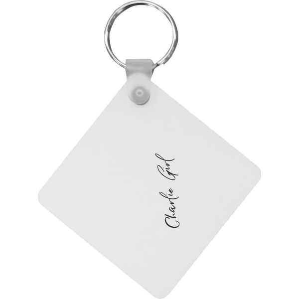 Custom Design Your Own Diamond Plastic Keychain