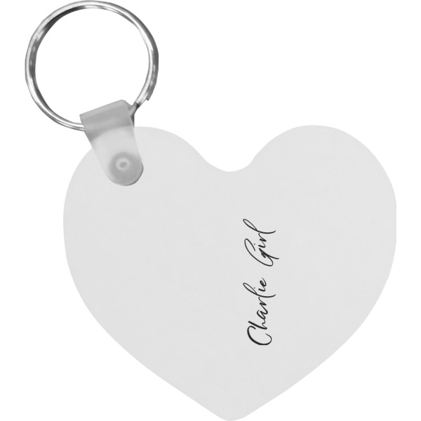 Custom Design Your Own Heart Plastic Keychain