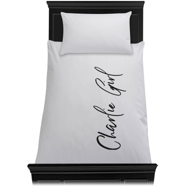 Custom Design - Duvet Cover - Twin - On Bed - No Prop