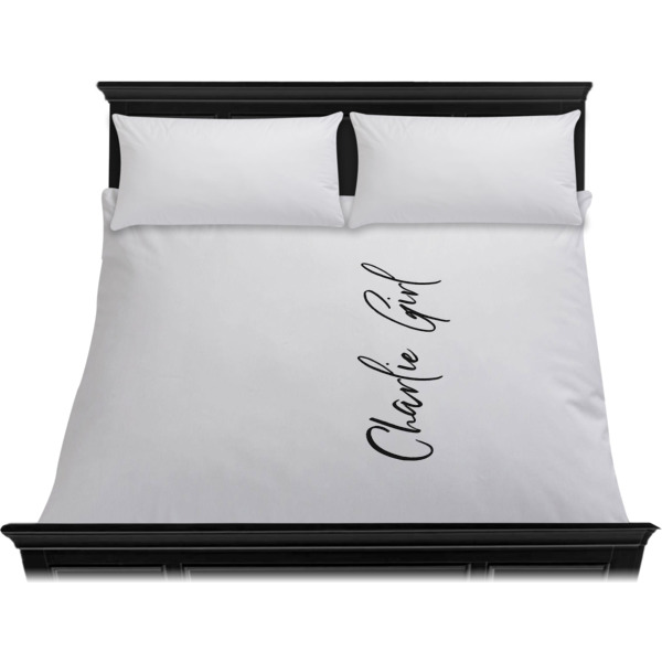 Custom Design - Duvet Cover - King - On Bed - No Prop