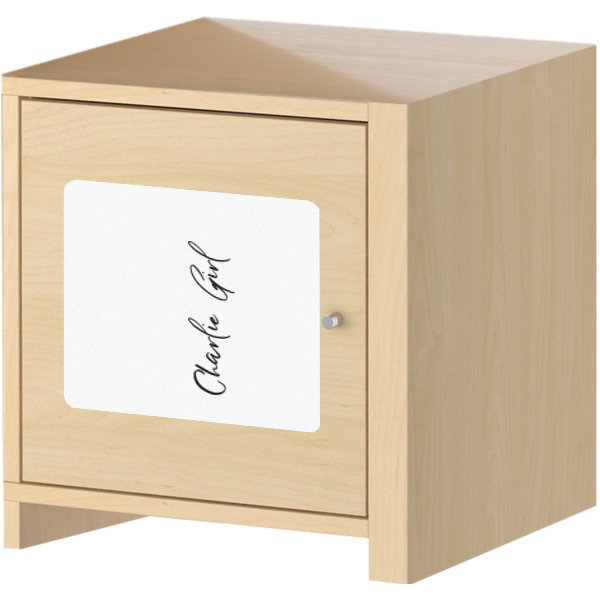 Custom Design - Square Wall Decal on Wooden Cabinet