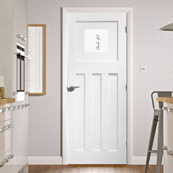 Custom Design - Square Wall Decal on Door