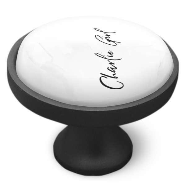 Custom Design - Cabinet Knob - Black - Side