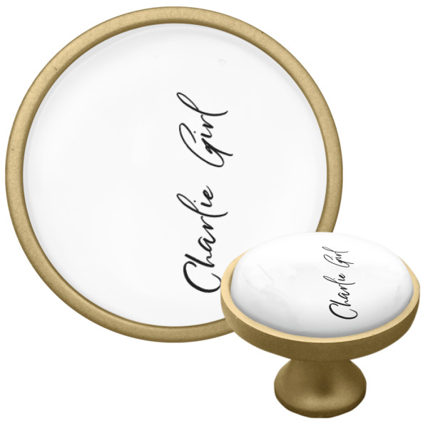 Custom Design - Cabinet Knob - Gold - Multi Angle