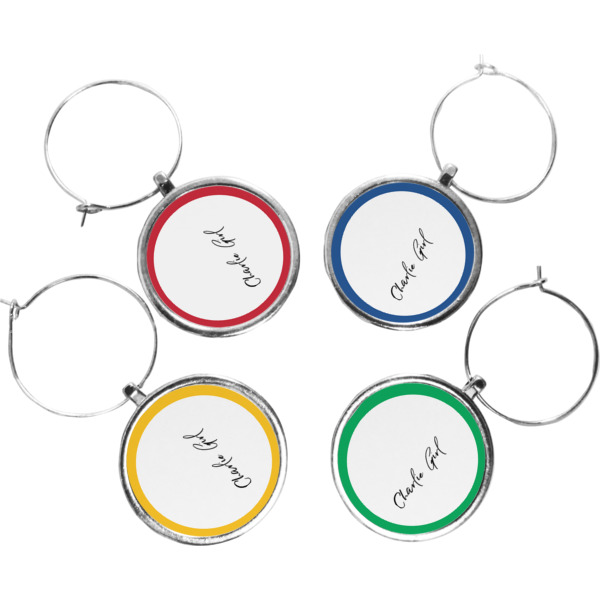 Custom Design Your Own Wine Charms - Set of 4