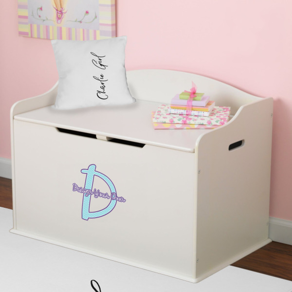 Custom Design - Wall Name & Initial Small on Toy Chest