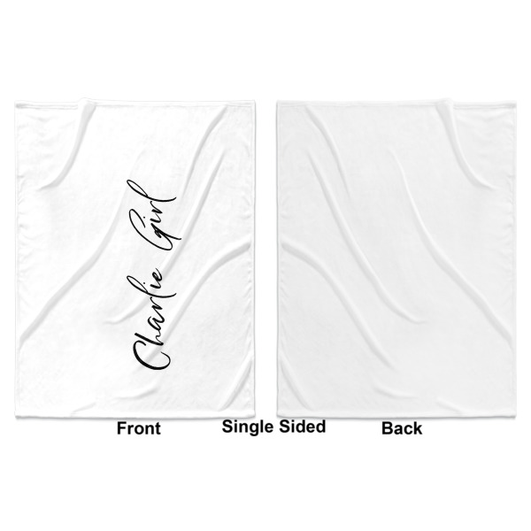 Custom Design - Baby Blanket (Single Sided - Printed Front, White Back)