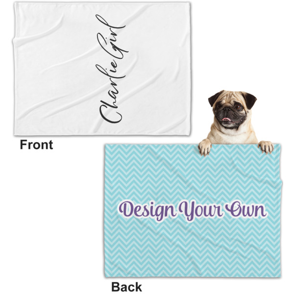 Custom Design - Microfleece Dog Blanket - Regular - Front & Back