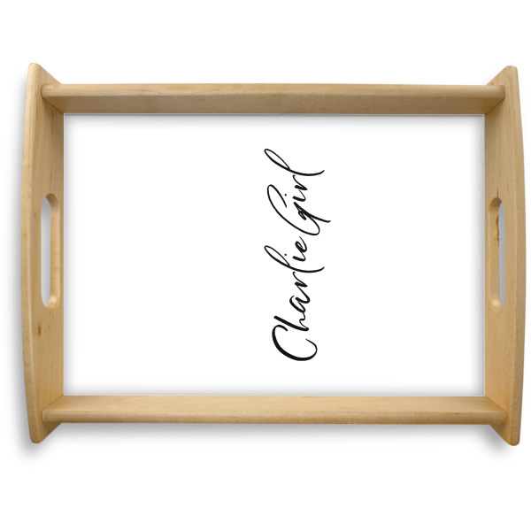 Custom Design Your Own Natural Wooden Tray - Large