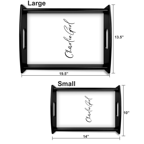 Custom Design - Serving Tray Black Sizes