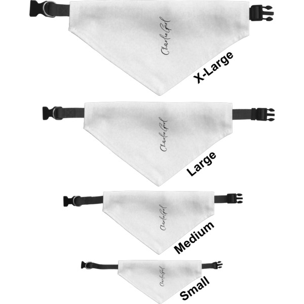 Custom Design - Pet Bandana Sizes