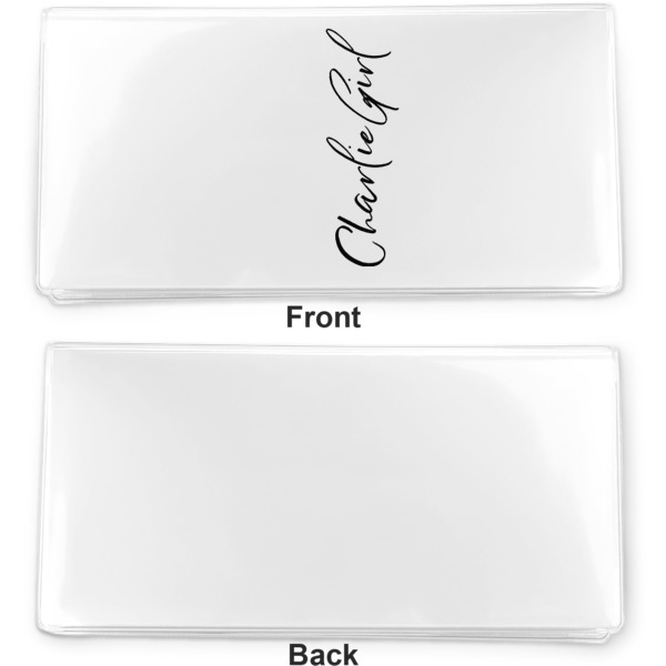 Custom Design - Vinyl Check Book Cover - Front and Back