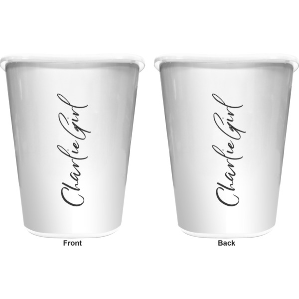 Custom Design - Waste Basket - White - Double Sided - Approval